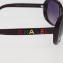 CHANEL Sunglasses plastic Purple CC Auth BA12624M-7