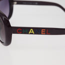 CHANEL Sunglasses plastic Purple CC Auth BA12624M-9