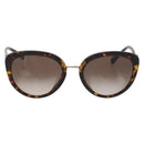 BVLGARI Zonnebril met schildpadpatroon kunststof Bruin Authentiek BA12628A-2