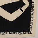 CHANEL Scarf Silk Black CC Auth BA12630-10