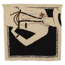 CHANEL Scarf Silk Black CC Auth BA12630-11