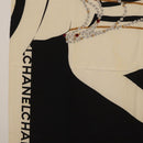 CHANEL Scarf Silk Black CC Auth BA12630-5