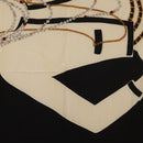 CHANEL Scarf Silk Black CC Auth BA12630-6