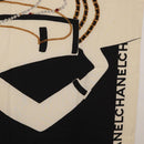 CHANEL Scarf Silk Black CC Auth BA12630-7