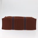 HERMES Fourre Tout GM Tote Bag Canvas Brown Silver Auth BA12636A-9