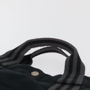 HERMES Fourre Tout MM Tote Bag katoen Zwart Zilver Auth BA12637-8