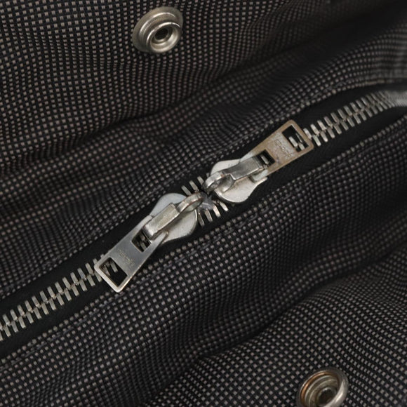 HERMES Her Line Backpack Canvas Gray Silver Auth BA12638A