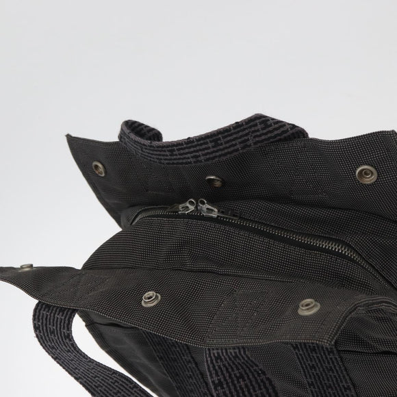 HERMES Her Line Backpack Canvas Gray Silver Auth BA12638A