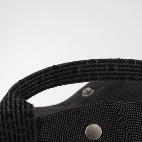 HERMES Her Line Backpack Canvas Gray Silver Auth BA12638A