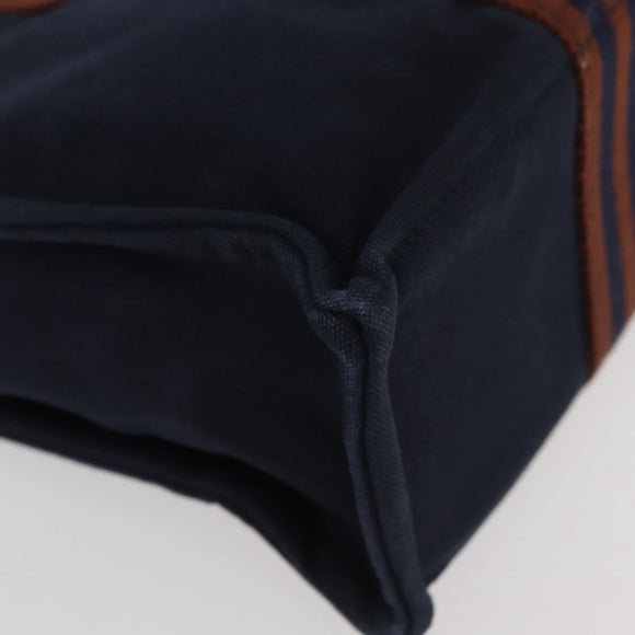 HERMES Fourre Tout PM Handtasche Canvas Braun Navy Auth BA12639A