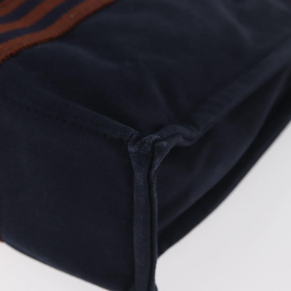 HERMES Fourre Tout PM Handtasche Canvas Braun Navy Auth BA12639A