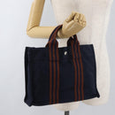 HERMES Fourre Tout PM Handtasche Canvas Braun Navy Auth BA12639A-21