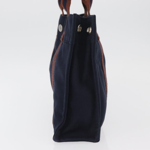 HERMES Fourre Tout PM Handtasche Canvas Braun Navy Auth BA12639A