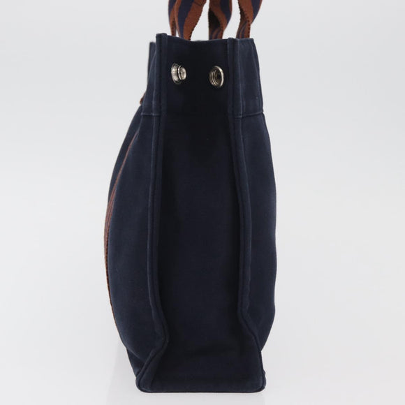 HERMES Fourre Tout PM Handtasche Canvas Braun Navy Auth BA12639A