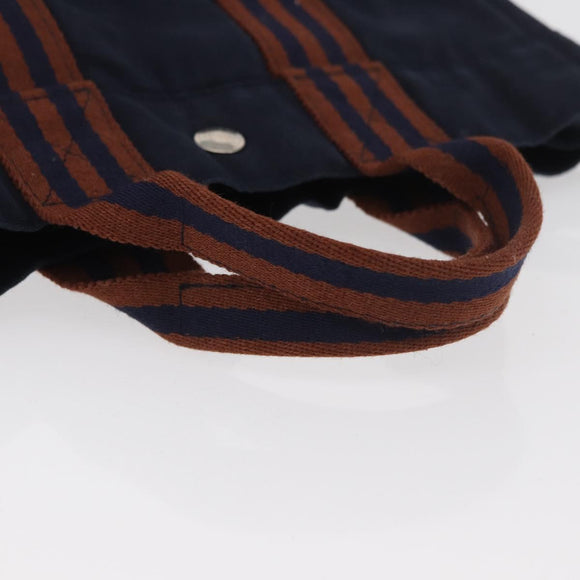 HERMES Fourre Tout PM Handtasche Canvas Braun Navy Auth BA12639A