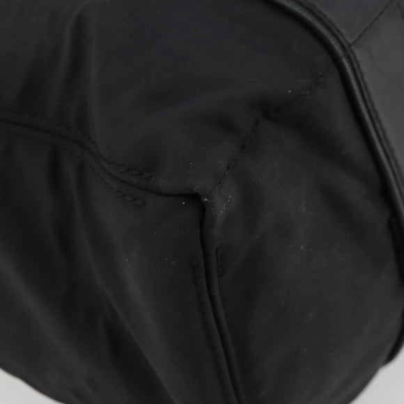 HERMES Acape Luco PM Hand Bag Nylon Black Silver Auth BA12640