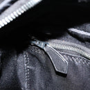 HERMES Acape Luco PM Hand Bag Nylon Black Silver Auth BA12640-18