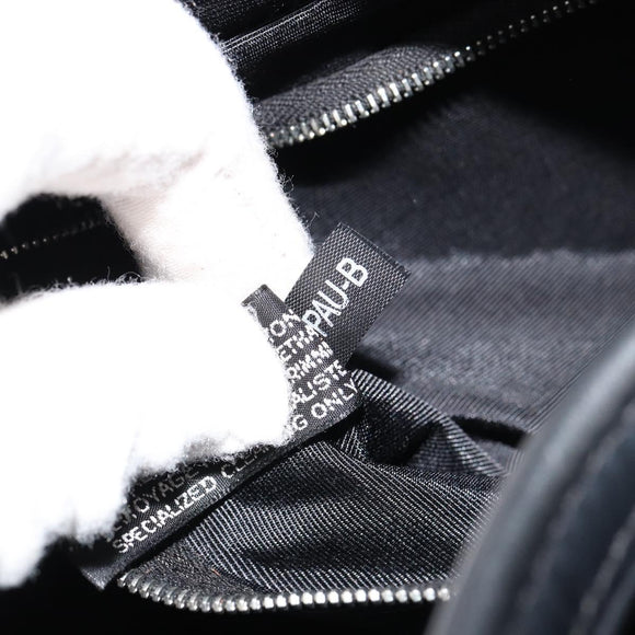 HERMES Acape Luco PM Hand Bag Nylon Black Silver Auth BA12640