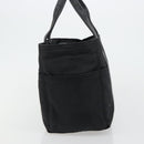 HERMES Acape Luco PM Hand Bag Nylon Black Silver Auth BA12640-5