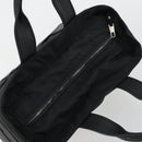 HERMES Acape Luco PM Hand Bag Nylon Black Silver Auth BA12640-6