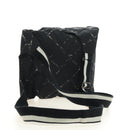 CHANEL Neue Reiselinie Rucksack Nylon Schwarz CC Auth BA12647V-7