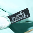 HERMES Bolide Pouch Baumwolle Hellblau Gold Auth BA12648V-12