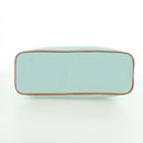 HERMES Bolide Pouch Baumwolle Hellblau Gold Auth BA12648V-6