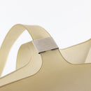 CHANEL Tote Bag Rubber Khaki Silver CC Auth BA12649-15