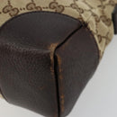 GUCCI GG Canvas Shoulder Bag Beige Silver 114273 Auth BA12651-9