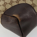 GUCCI GG Canvas Shoulder Bag Beige Silver 114273 Auth BA12651-14