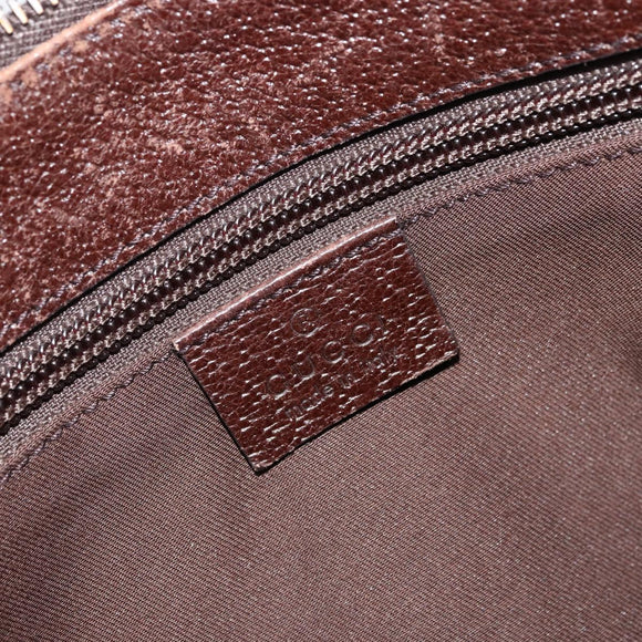 GUCCI GG Canvas Shoulder Bag Beige Silver 114273 Auth BA12651