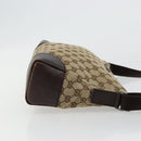 GUCCI GG Canvas Shoulder Bag Beige Silver 114273 Auth BA12651-3