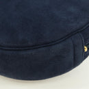 Christian Dior Chain Shoulder Bag Suede Navy Gold Auth BA12652V-14