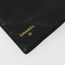 CHANEL Long Wallet Lamb Skin Black CC Auth BA12654A-19