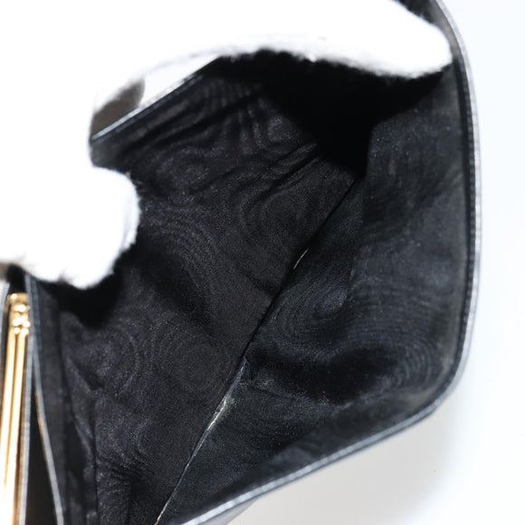CHANEL Long Wallet Lamb Skin Black CC Auth BA12654A