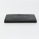 CHANEL Long Wallet Lamb Skin Black CC Auth BA12654A-6