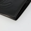 CHANEL Long Wallet Lamb Skin Black CC Auth BA12654A-7