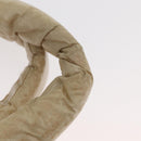 CHANEL Cococoon Handtas Nylon Beige Zilverkleurig CC Auth BA12656-9
