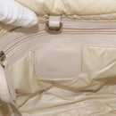 CHANEL Cococoon Handtas Nylon Beige Zilverkleurig CC Auth BA12656-17