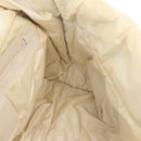 CHANEL Cococoon Handtas Nylon Beige Zilverkleurig CC Auth BA12656-18