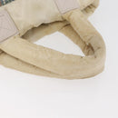 CHANEL Cococoon Handtas Nylon Beige Zilverkleurig CC Auth BA12656-7
