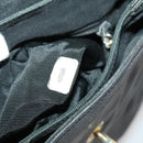 CHANEL Backpack Caviar Skin Black Silver CC Auth BA12657-12