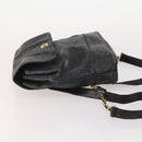 CHANEL Backpack Caviar Skin Black Silver CC Auth BA12657-5