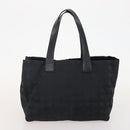 CHANEL New Travel line Tote Bag Nylon 2 Set Black CC Auth BA12658-10