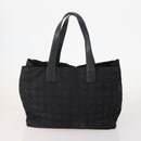 CHANEL New Travel line Tote Bag Nylon 2 Set Black CC Auth BA12658-3