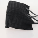 CHANEL New Travel line Tote Bag Nylon 2 Set Black CC Auth BA12658-4