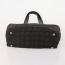 CHANEL New Travel line Tote Bag Nylon 3 Set Black Beige CC Auth BA12659-14