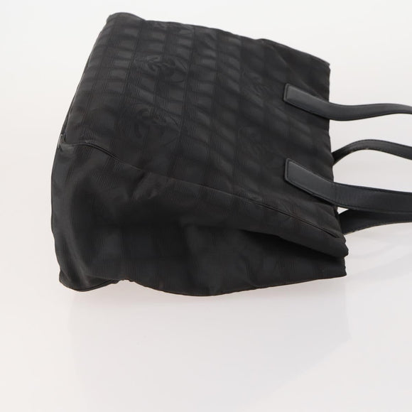 CHANEL New Travel line Tote Bag Nylon 3 Set Black Beige CC Auth BA12659