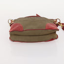 SAINT LAURENT PRADA Tote Bag Canvas PVC 2 Set Beige Auth BA12662-15