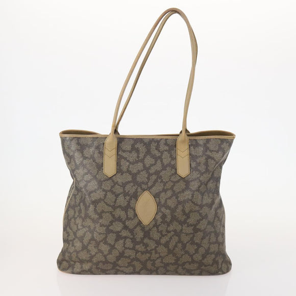 SAINT LAURENT PRADA Tote Bag Canvas PVC 2 Set Beige Auth BA12662